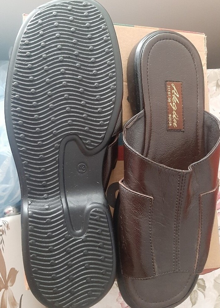 Deri Ev terliği Erkek - Görsel 2