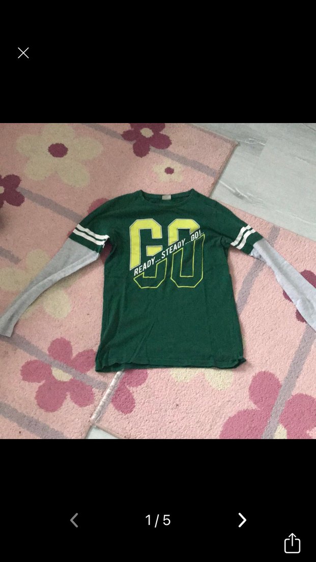 Erkek Çocuk Yeşil Baskılı Sweatshirt - Görsel 2