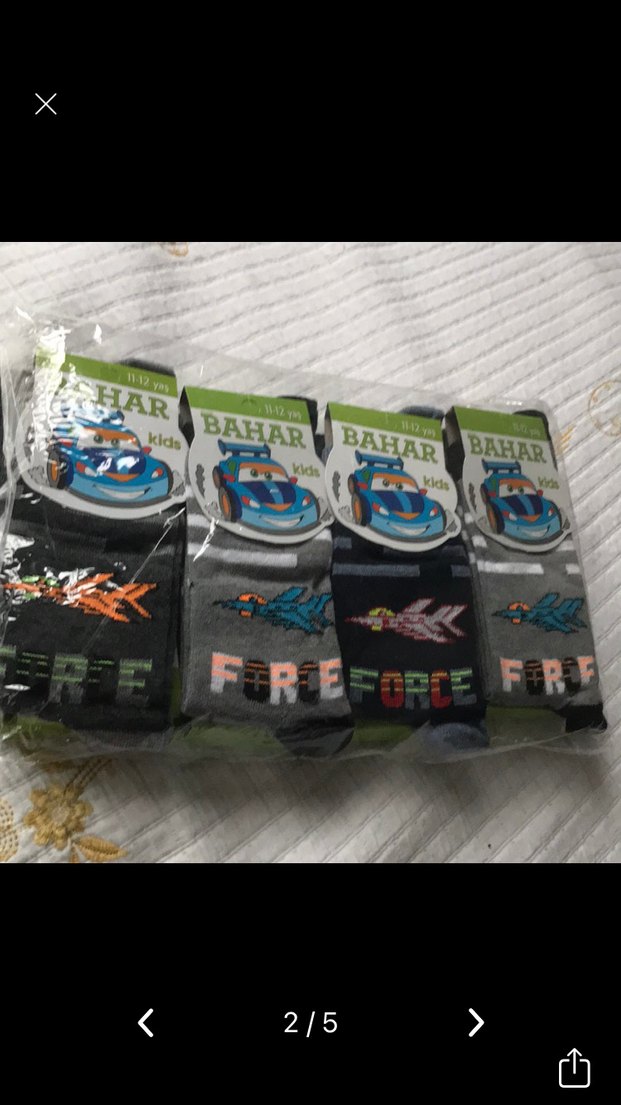 Bahar Erkek Çocuk Baskılı Gri Çorap - Görsel 2