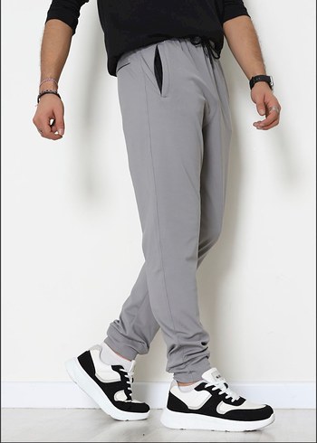 Gri Erkek Rahat Kesim Spor Pantolon - Görsel 3