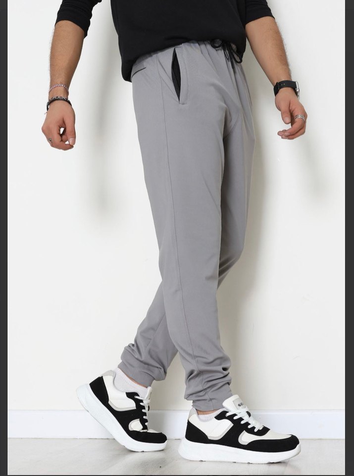 Gri Erkek Rahat Kesim Spor Pantolon - Görsel 3