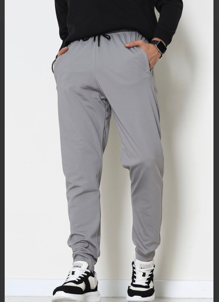 Gri Erkek Rahat Kesim Spor Pantolon - Görsel 5