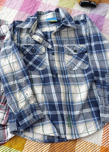 Erkek Çocuk Çok Renkli Düğmeli Gömlek - Görsel 4