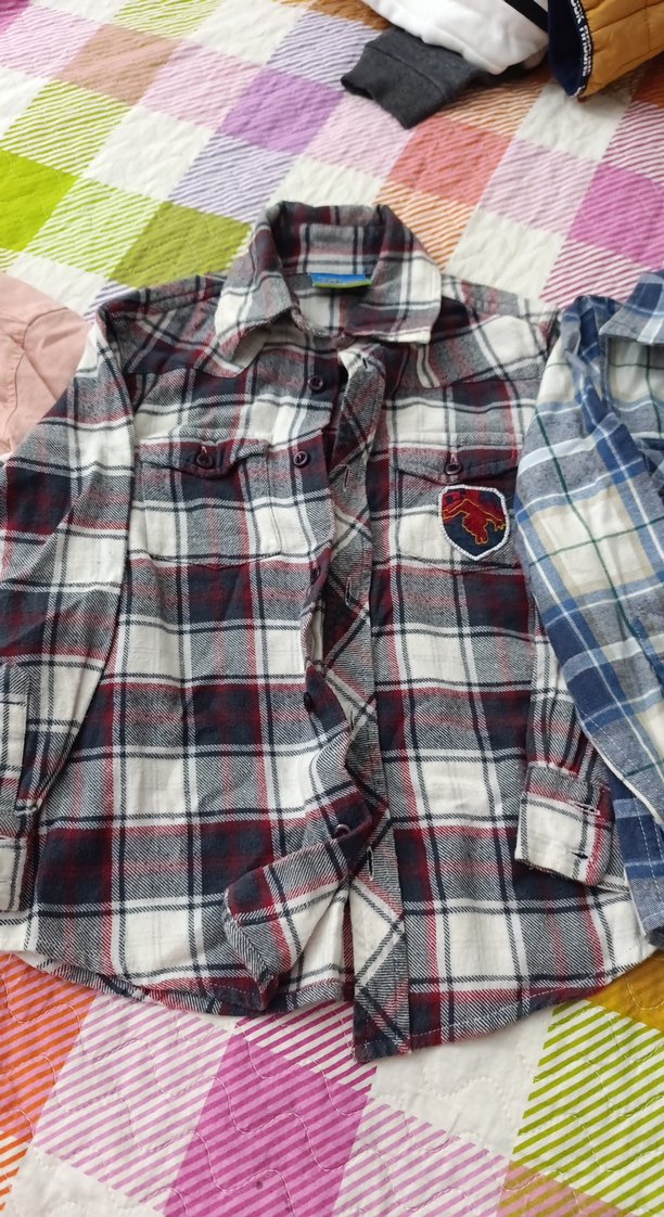 Erkek Çocuk Çok Renkli Düğmeli Gömlek - Görsel 3