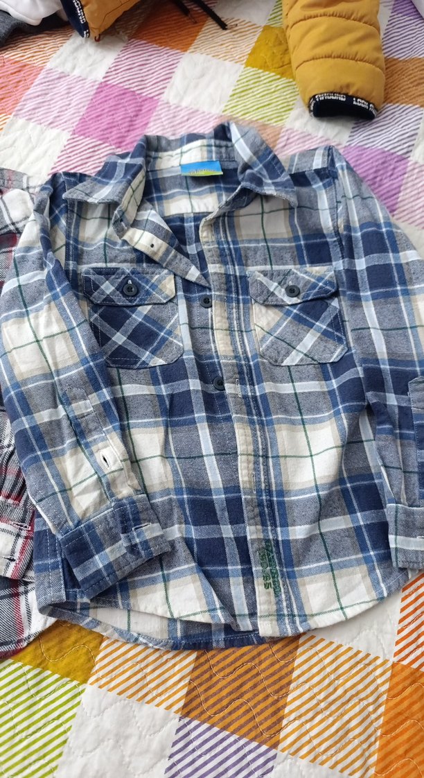 Erkek Çocuk Çok Renkli Düğmeli Gömlek - Görsel 4