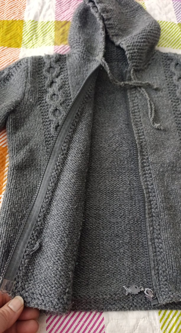 Bohem Tarz Gri Örgü Hırka - Görsel 4