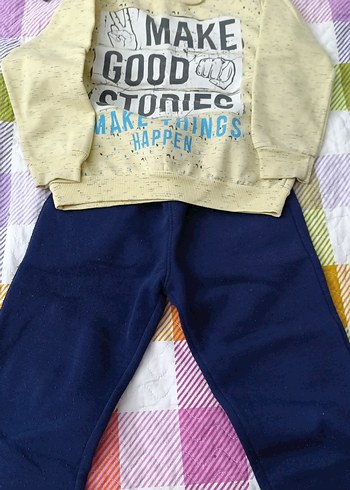 Renkli Baskılı Bebek Erkek Takımı - Görsel 2