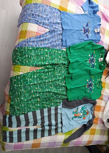 Renkli Desenli Erkek Çocuk Pijamaları - Görsel 4