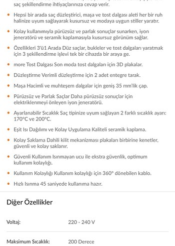  Beden Rowenta Fashion Stylist 3ü 1 arada saç şekillendirici