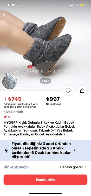 Igor MYGGPP markası bebek patiği