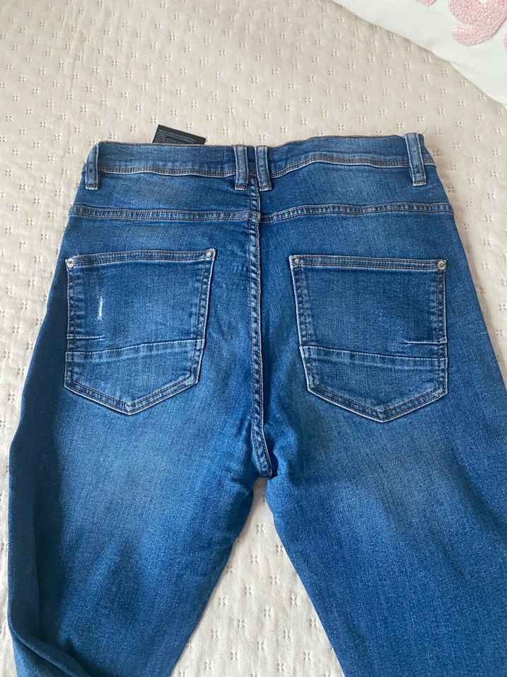 ErkekMavi Denim Normal Kesim Jean - Görsel 4