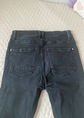 Erkek Siyah Regular Fit Denim Jean - Görsel 5