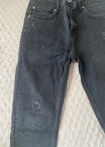 Erkek Siyah Regular Fit Denim Jean - Görsel 4