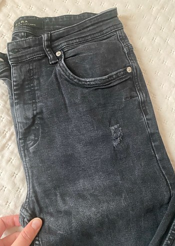 Erkek Siyah Regular Fit Denim Jean - Görsel 3