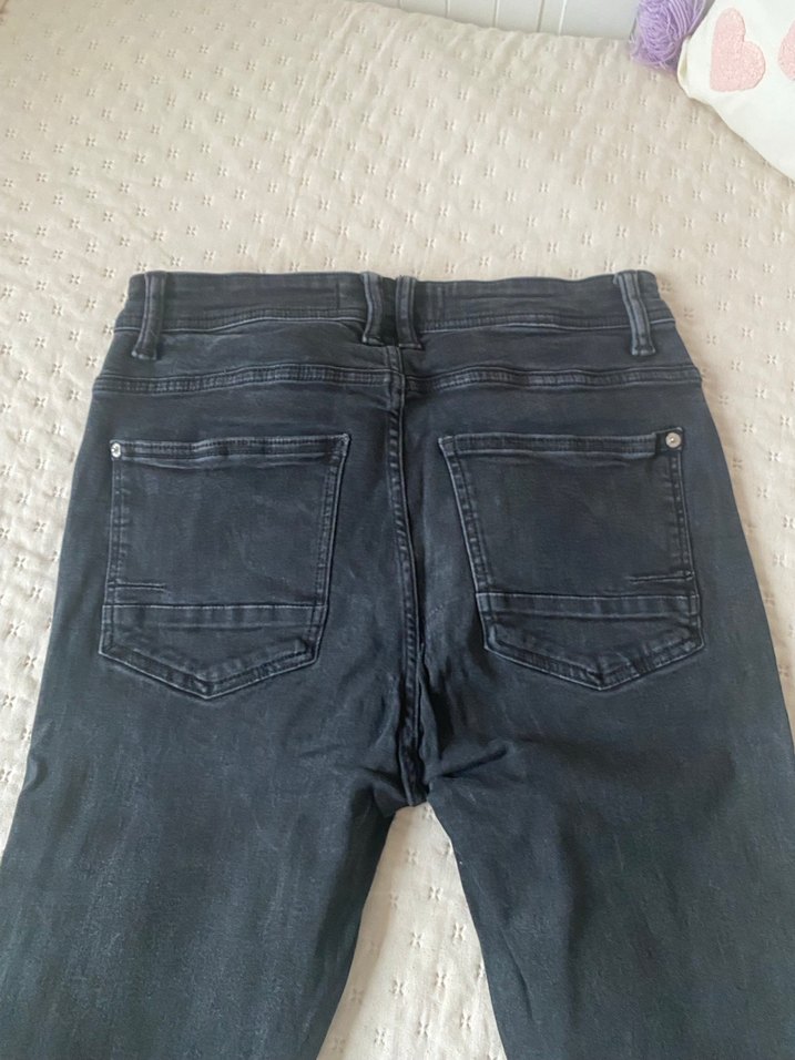 Erkek Siyah Regular Fit Denim Jean - Görsel 5