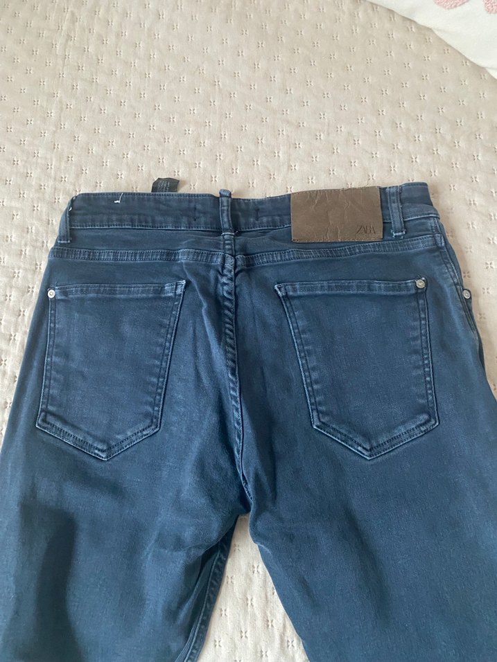 Erkek Lacivert Regular Fit Denim Pantolon - Görsel 4