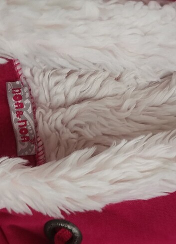 Pembe peluşlu sweatshirt