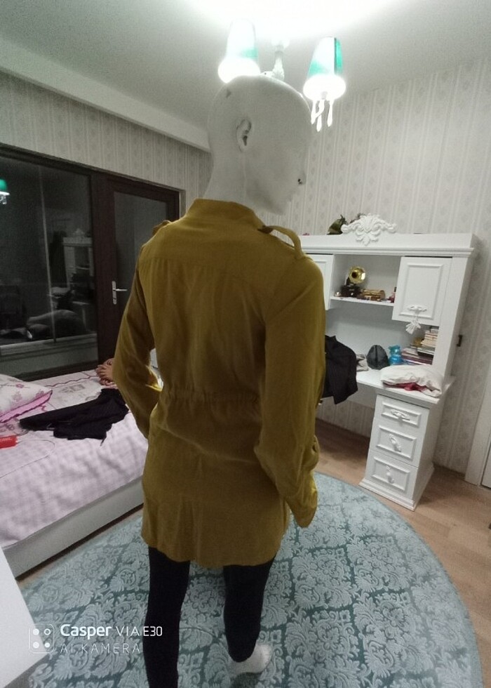 Hardal sarısı tunik ceket  - Görsel 3