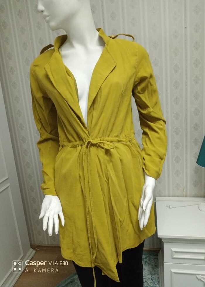 Hardal sarısı tunik ceket  - Görsel 2