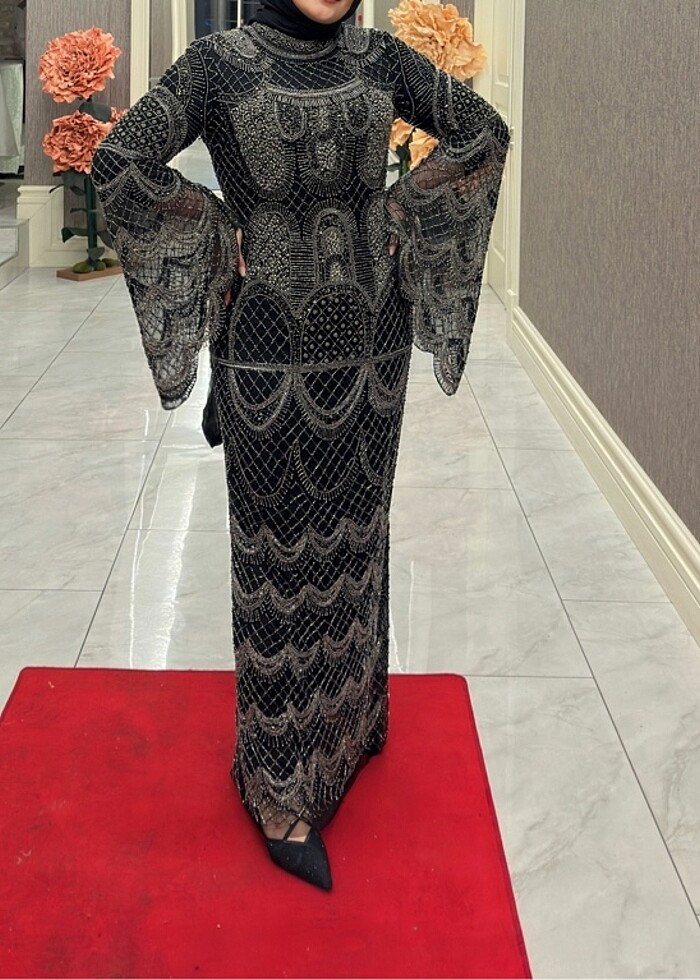 ÖZEL DİKİM EL İŞLEME ABİYE - Görsel 2