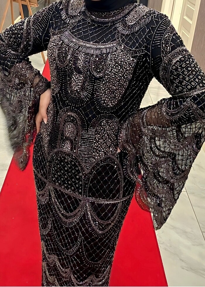 ÖZEL DİKİM EL İŞLEME ABİYE - Görsel 4