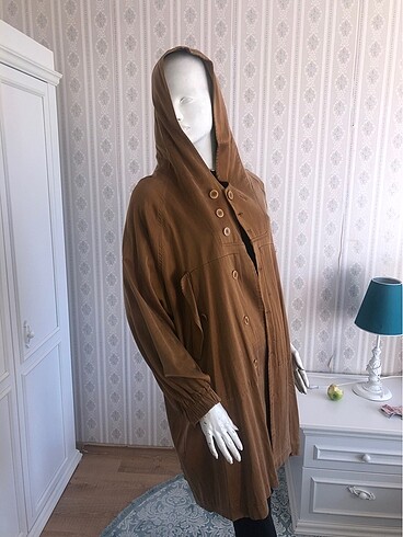 Mevsimlik pamuklu KAPÜŞONLU CEKET - Görsel 2