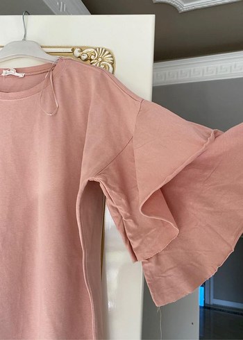 Koton Pembe Renkli Fırfırlı Kadın Tunik/Elbise