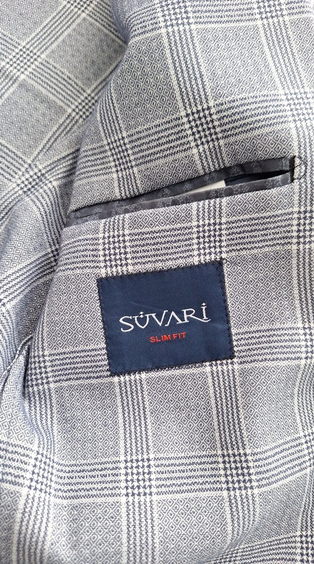 Gri Erkek Düğmeli Notch Yaka Ceket - Görsel 3