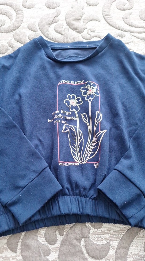 Kız Çocuk Siyah Baskılı Tayt - Görsel 4