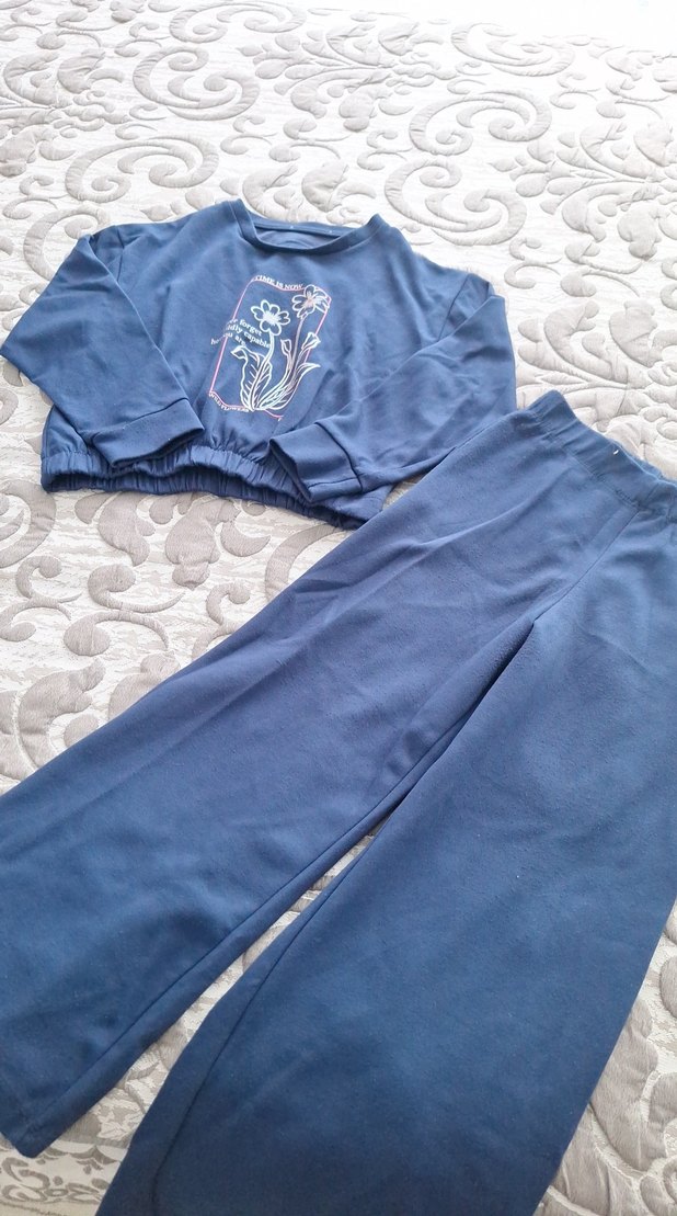 Kız Çocuk Siyah Baskılı Tayt - Görsel 3