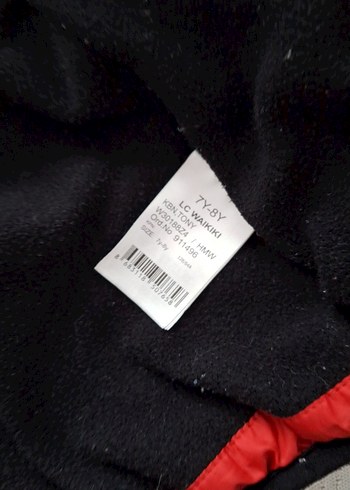 Erkek Çocuk Kırmızı Siyah Kapüşonlu Mont - Görsel 5