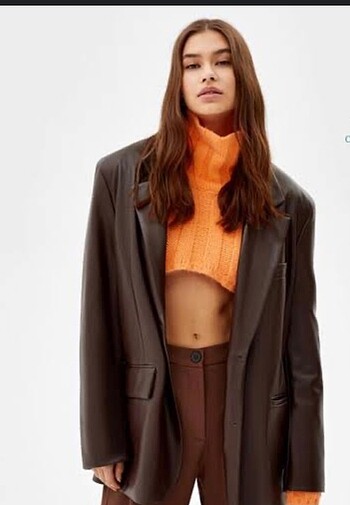 Bershka suni deri ceket