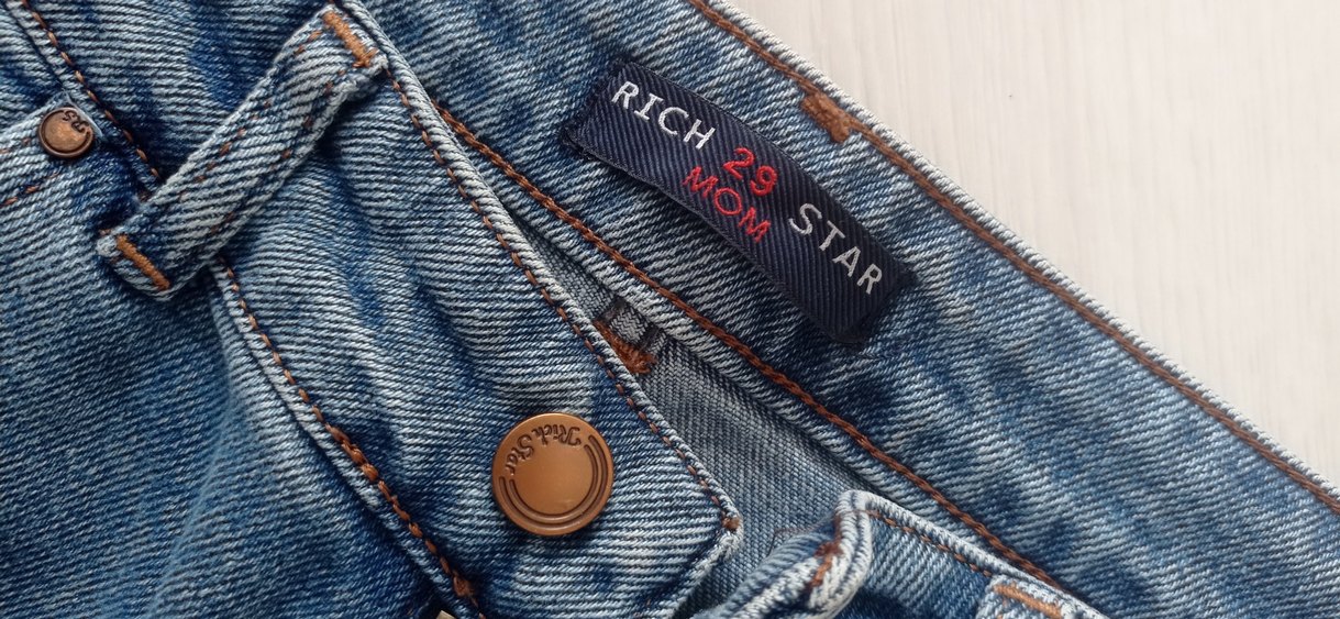 Kadın Mavi Denim Bol Kesim Kot Pantolon - Görsel 2