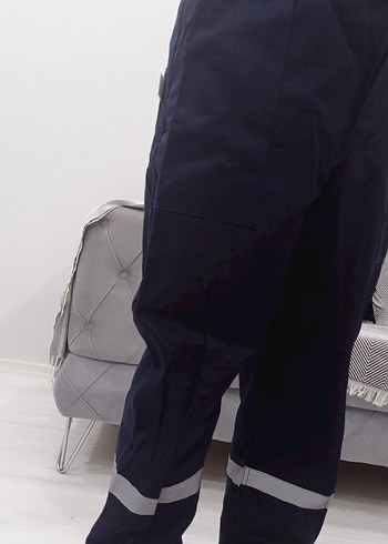 Diğer Diger Erkek Koyu Mavi Kemerli Sokak Stili Pantolon
