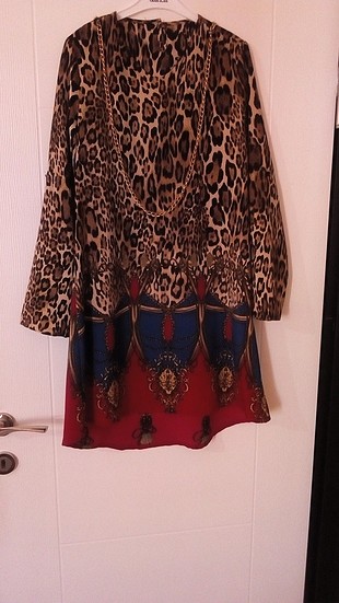leopar desenli tunik