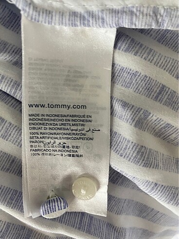 xs Beden mavi Renk Tommy Hilfiger Kolsuz Kadın Gömlek