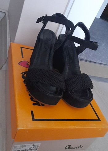 Siyah Platform Topuklu Kadın Ayakkabı - Görsel 4