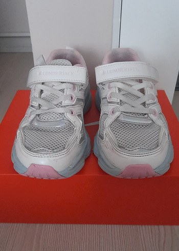 Kız Çocuk Gri-Beyaz Cırtlı Spor Ayakkabı - Görsel 2