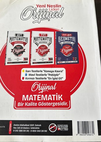  TYT Matematik Soru Bankası Orijinal 3 Farklı Çözüm