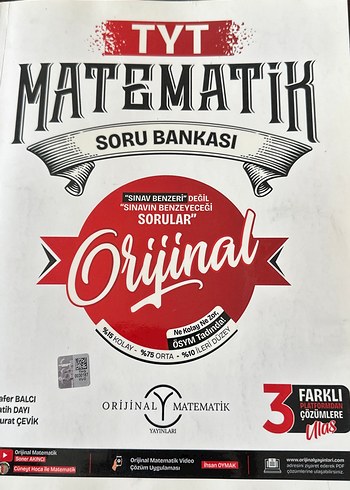 TYT Matematik Soru Bankası Orijinal 3 Farklı Çözüm