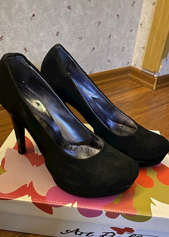 Siyah Platform Topuklu Kadın Stiletto - Görsel 3