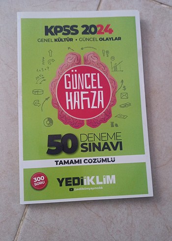 KPSS 2024 Güncel Hafıza 50 Deneme Sınavı