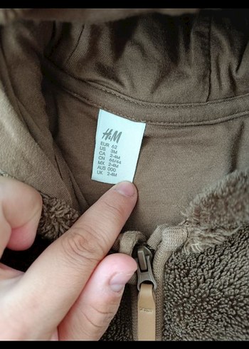 H&M Kahverengi Kürklü Bebek Tulumu