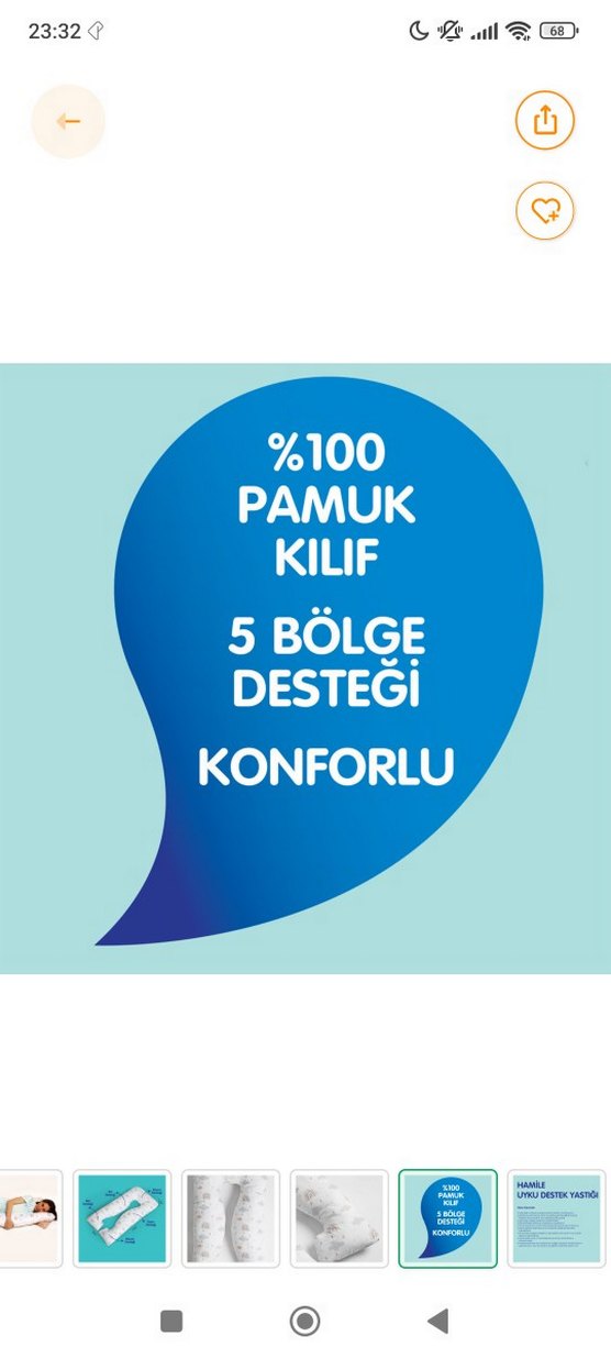 Beyaz Pastel Gökkuşağı Desenli Hamile ve Emzirme Yastığı - Görsel 3