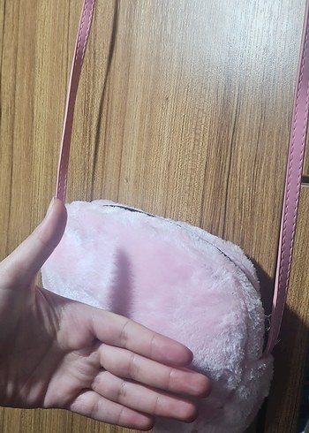 Pembe Peluş Detaylı Kadın Çanta - Görsel 5