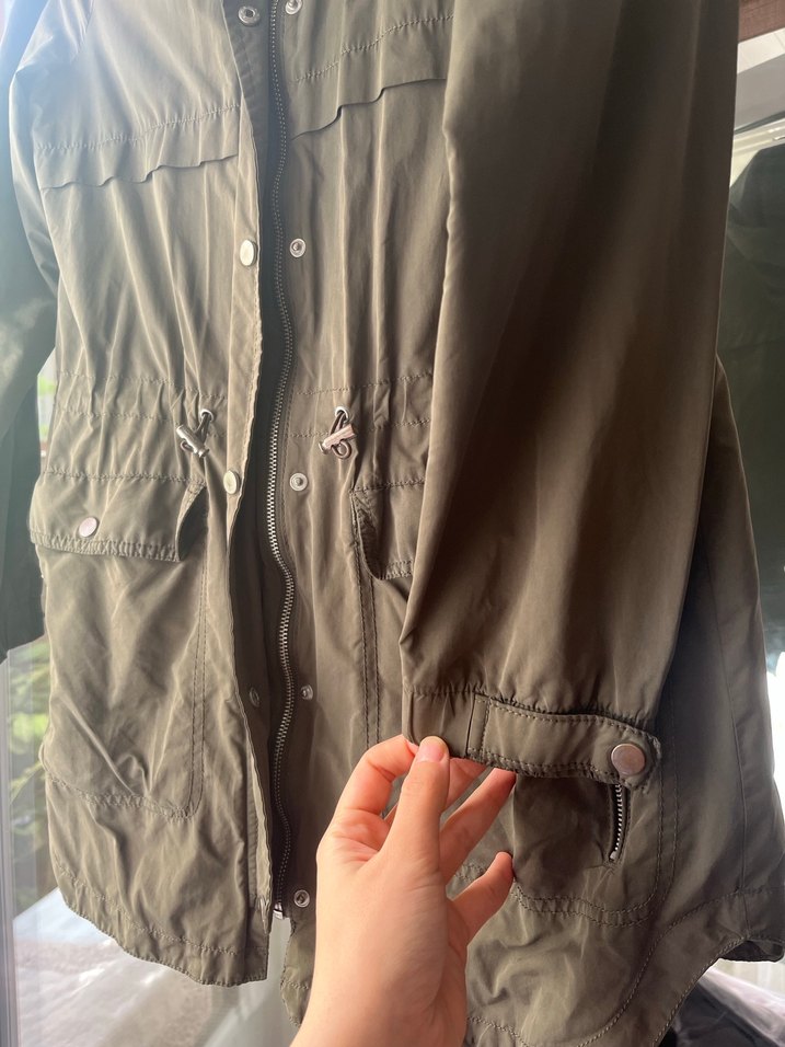 haki renk yağmurluk - Görsel 3