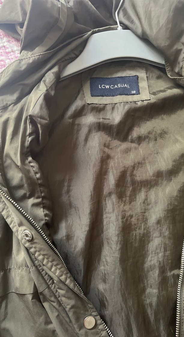 haki renk yağmurluk - Görsel 4