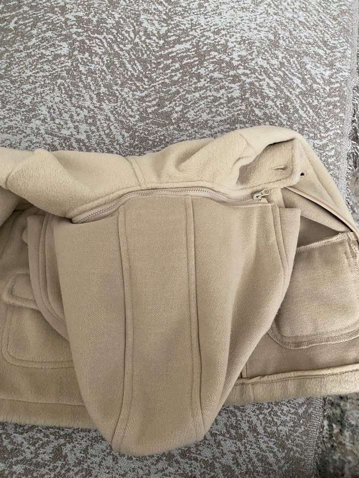 Kapüşonlu Kürklü Bej Erkek Çocuk Kabanı - Görsel 3
