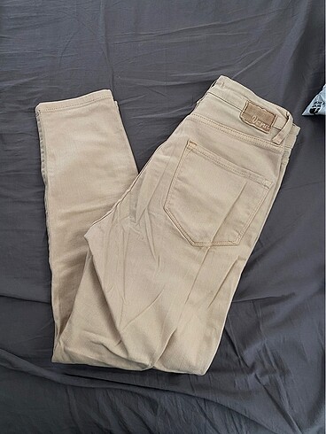 34 Beden bej rengi kot pantolon