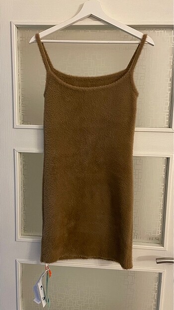 Off-White Orijinal Off-White tüylü mini elbise